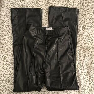 Princess Polly US4 Leather Flare Pants